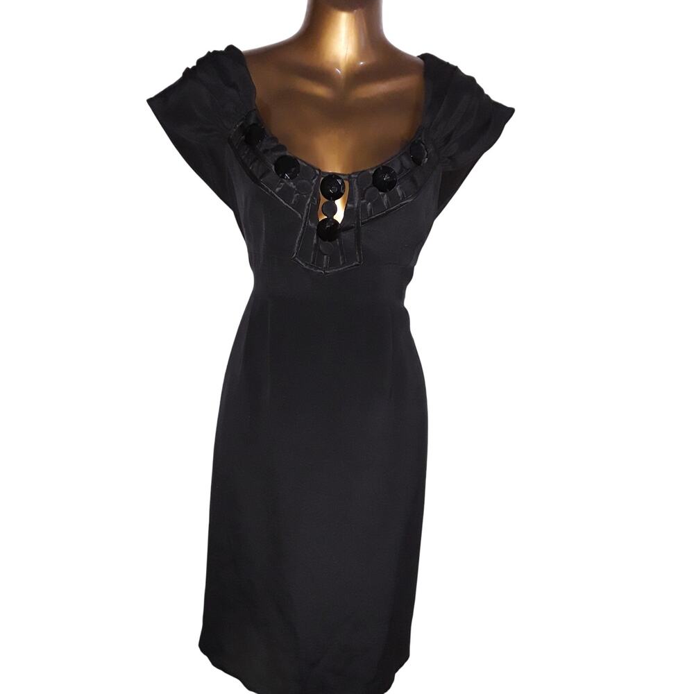NWT Just Cavalli by Roberto Cavalli $860 Sz 40 Black Bead Embellished Dress